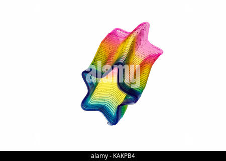Colore arcobaleno stelle in 3D Foto Stock