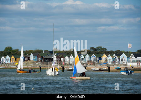 Testa hengistbury e Christchurch Harbour, Dorset, Regno Unito Foto Stock