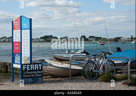 Testa hengistbury e Christchurch Harbour, Dorset, Regno Unito Foto Stock