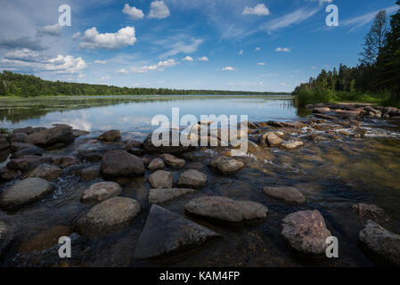 Sorgenti del Mississipi al lago itasca, Minnesota Foto Stock