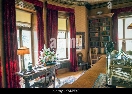 Interno della casa Quex a Birchington-on-Sea, Kent, Regno Unito Foto Stock