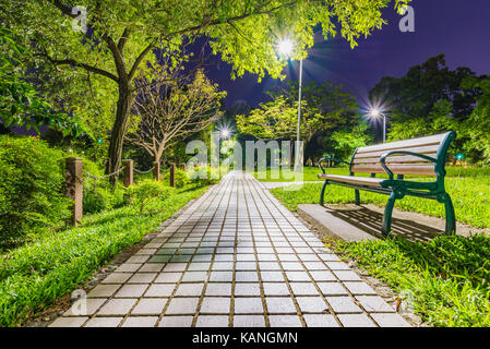 Daan Forest park di notte a Taipei Foto Stock