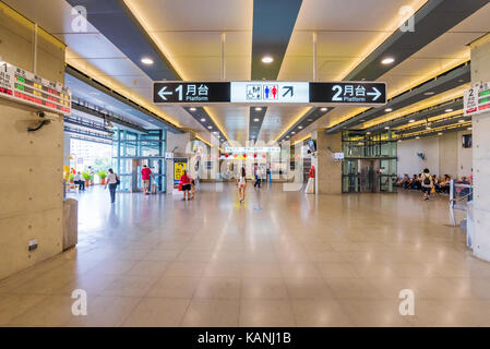 Taichung, Taiwan - 19 luglio: questo è l'architettura interna di taichung stazione principale che si trova nella zona del centro cittadino sulla luglio 19, 2017 in taich Foto Stock