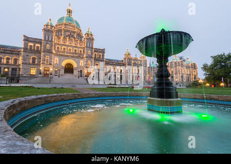 Victoria, British Columbia, Canada - 7 settembre 2017: British Columbia gli edifici del Parlamento europeo Foto Stock