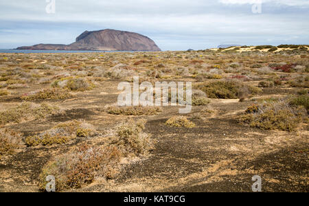 Montana Clara isola riserva naturale da Graciosa island, Lanzarote, Isole Canarie, Spagna Foto Stock