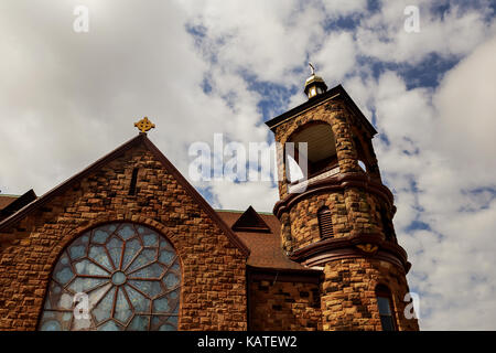 Chiesa greco-cattolica ucraina NJ Est Brunswik nuvole del cielo Foto Stock