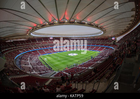 Madrid, Spagna. 27Sep, 2017. Vista generale di Wanda metropolitano stadium prima della partita tra atletico madrid e chelsea a Madrid, il 27 settembre 2017. Credito: afp7/alamy live news Foto Stock