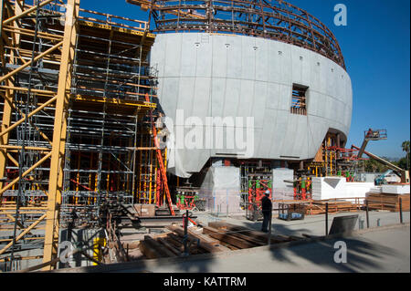 Los Angeles, Stati Uniti d'America. Il 27 settembre, 2017. In corso di realizzazione del Museo dell'Accademia di Motion Pictures progettato dall architetto Renzo Piano a Los Angeles, CA e pianificati per il completamento nel 2019. Credito: Robert Landau/Alamy Live News Foto Stock