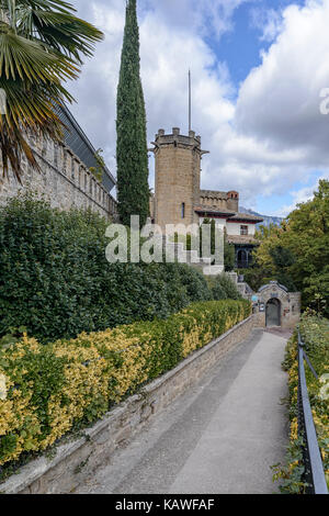 Hotel Castillo el Collado nel borgo medievale di Laguardia, Rioja Alavesa, Alava, Paesi Baschi Foto Stock