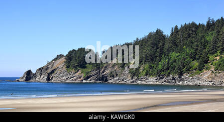 Breve spiaggia di sabbia, Oswald west, Oregon Foto Stock