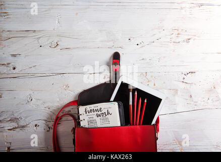 Si torna a scuola composizione Foto Stock