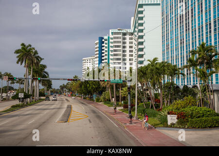 Miami Beach, Florida. Collins Avenue, North Beach. Foto Stock