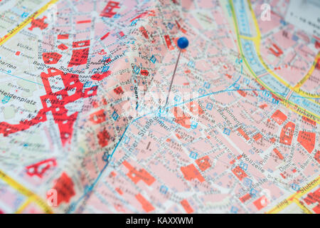 Il centro di vienna mappa, codice PIN impostato su st. Stephan cathedral, Vienna 27.9.2017 Foto Stock