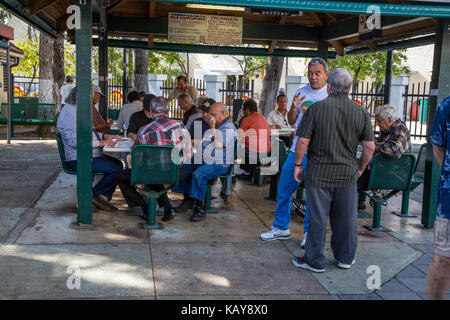 Miami, Florida. Raccolta cubano posto sulla Calle Ocho, Little Havana. Foto Stock