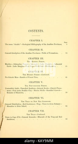 La geologia della Nova Scotia, del New Brunswick e del Prince Edward Island o, Acadian geologia BHL20393991 Foto Stock