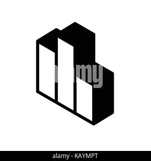 Isometrica icona grafico iconico simbolo su sfondo bianco. vettore design iconico. Illustrazione Vettoriale