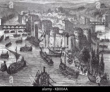 Viking assedio di Parigi Foto Stock