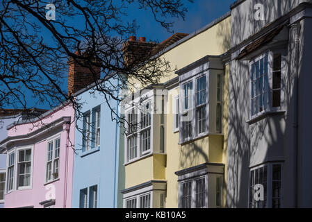 Gli edifici colorati su holywell Street, Oxford, Regno Unito Foto Stock