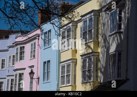 Gli edifici colorati su holywell Street, Oxford, Regno Unito Foto Stock