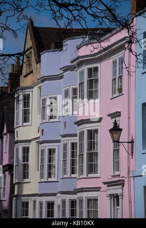 Gli edifici colorati su holywell Street, Oxford, Regno Unito Foto Stock