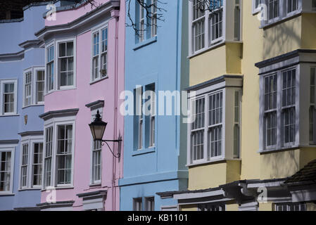 Gli edifici colorati su holywell Street, Oxford, Regno Unito Foto Stock