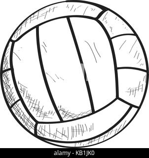 Schizzo di una sfera di pallavolo Illustrazione Vettoriale