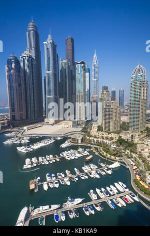 Porto con grattacieli, dubai, Foto Stock