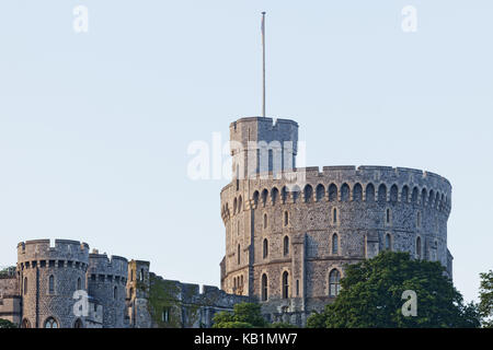 Inghilterra, berkshire, Windsor, il castello di Windsor, round tower, Foto Stock