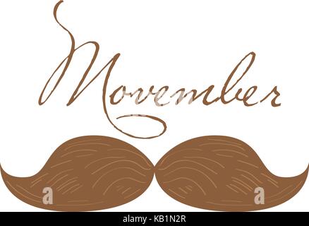 Movember graphic design Illustrazione Vettoriale