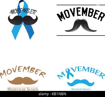 Movember graphic design Illustrazione Vettoriale