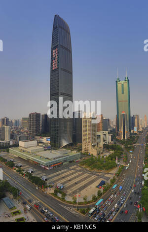 Vista la torre di KK, shenzhen, Foto Stock