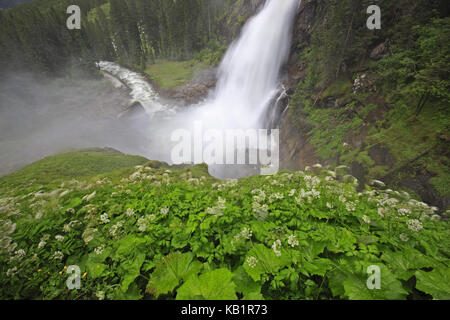 Austria, Tirolo, Alti Tauri (Hohe Tauern), Alti Tauri parco nazionale, krimmler cascate, Foto Stock
