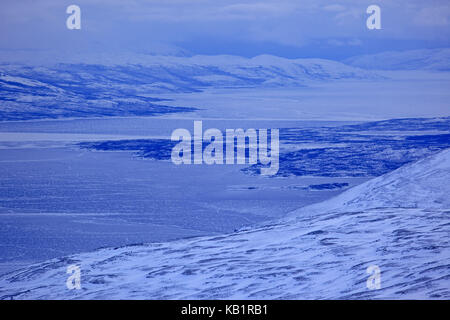 La Svezia, nord svedese, Lapponia, lago Torneträsk, Foto Stock