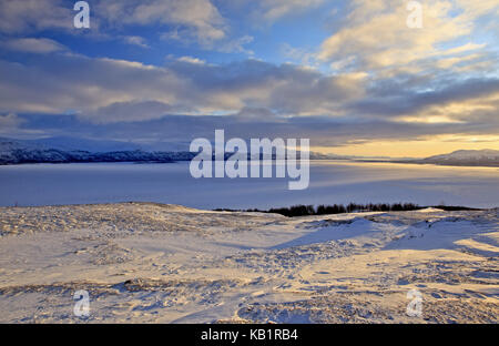 La Svezia, nord svedese, Lapponia, lago Torneträsk, Foto Stock