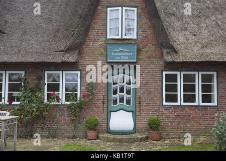 Casa di Frisone a Keitum, isola Sylt, Schleswig - Holstein, Germania, Foto Stock