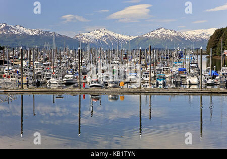 Nord America, USA, Alaska, Kodiak Islanda, Kodiak, porto, Foto Stock