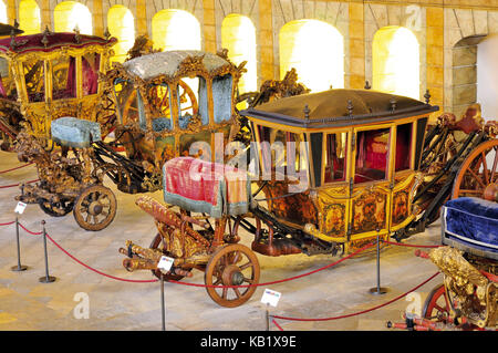 Il portogallo, Lisbona, royal carrello presentano nel museu dos coches, Foto Stock