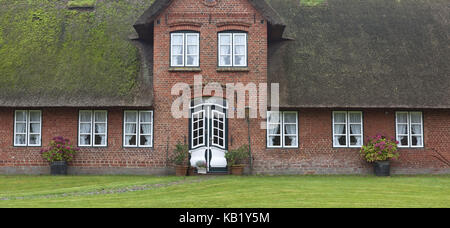 Casa di Frisone a Keitum, isola Sylt, Schleswig - Holstein, Germania, Foto Stock