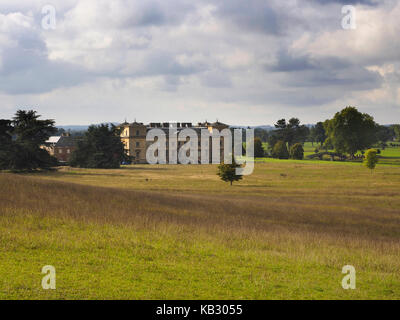 Croome corte è a metà del XVIII secolo in stile neo-palladiano Palazzo costruito dal bagno pietra vicino a worcestershire, Regno Unito Foto Stock