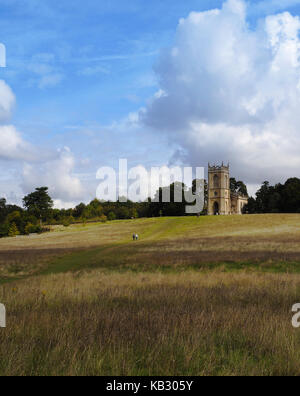 Croome corte è a metà del XVIII secolo in stile neo-palladiano Palazzo costruito dal bagno pietra vicino a worcestershire, Regno Unito Foto Stock