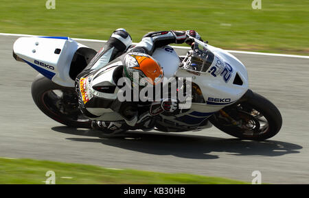 Piloti provenienti da British Superbike a Oulton Park, England, Regno Unito Foto Stock