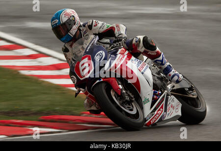 Piloti provenienti da British Superbike a Oulton Park, England, Regno Unito Foto Stock