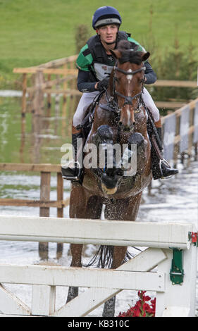 Tom Jackson a Waltham Fiddlers trovare, SsangYong Blenheim Palace International Horse Trials 16 Settembre 2017 Foto Stock