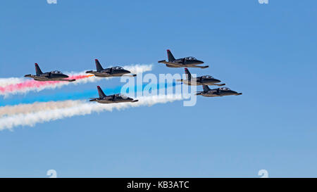 Patrioti aereo jet team esegue a miramar air show Foto Stock