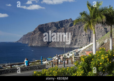 Spagna Isole Canarie, Tenerife, Los Gigantes, costa, scogliere, Foto Stock