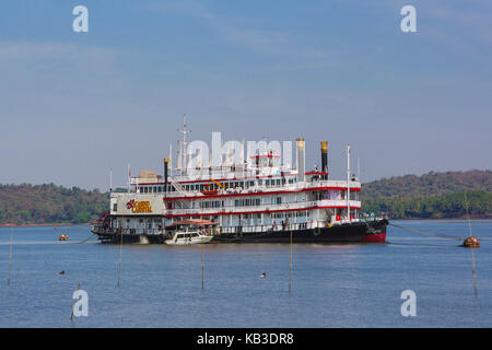 India, Goa, panjim, nave casinò sul fiume Foto Stock