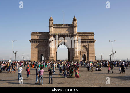 India, Maharastra, Mumbai Bombay, colaba distretto, Gateway of India Foto Stock