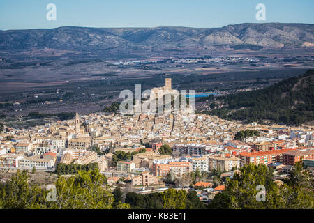 Spagna, nella regione Valencia, provincia alicante, biar, castello di biar Foto Stock