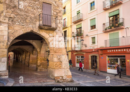 In Spagna, in Catalogna, Tarragona, città vecchia, civaderia street, il patrimonio culturale mondiale Foto Stock
