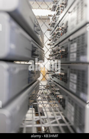 Rack di set top box Foto Stock